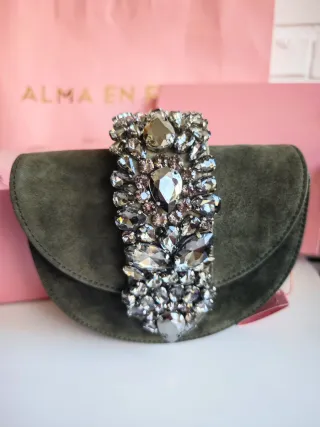 Bolso Joya Alma en Pena piel Khaki Nuevo a estrena