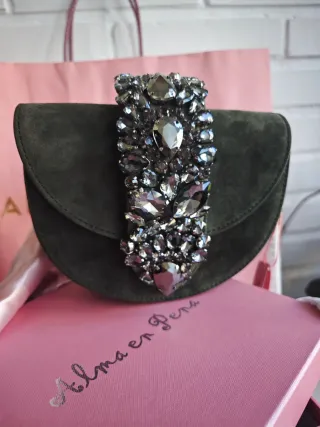 Bolso Joya Alma en Pena piel Khaki Nuevo a estrena