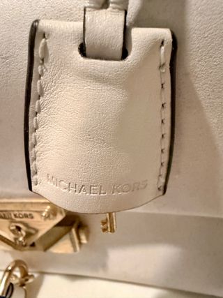 Bolso Michael Kors Dorado y Blanco