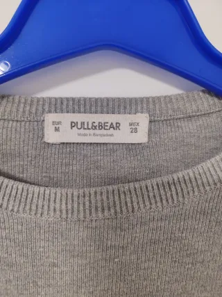 Sudadera Pull&Bear gris rayas