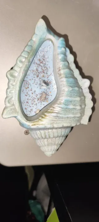 Vela Decorativa Caracola Cerámica