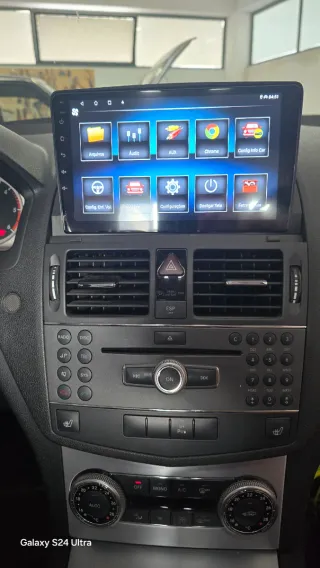 Rádio Mercedes W204 Android 14 com Carplay (Novo)