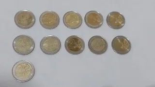 Lote 11 Monedas Conmemorativas España 2€