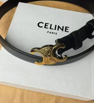 Cintura Celine Triomphe Nero e Oro