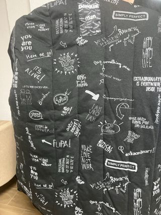 Abrigo Desigual Hombre Negro