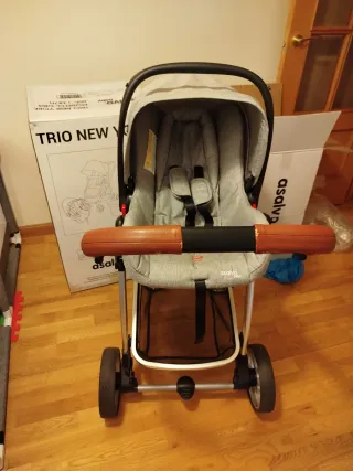 Cochecito bebé Asalvo 3 piezas + accesorios extra