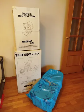 Cochecito bebé Asalvo 3 piezas + accesorios extra