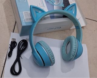 Auriculares Bluetooth Niños LED Gato Multicolor