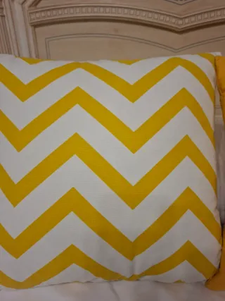 2 Cojines Decorativos Teal y Blanco