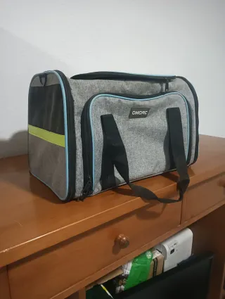 MascotasTransportín OMORC gris y verde