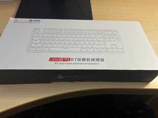 Teclado Mecánico AJAZZ AK871 Negro/Rojo + keycaps