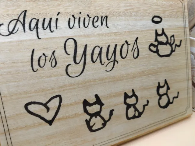 Cuadro de madera con grabado láser personalizado