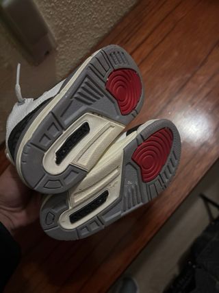 Jordan 3 retro cemet grey para bebe niño pequeño