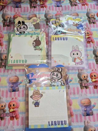 Set 3 Post-its Labubu Imantados