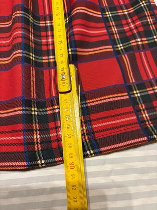 Abito scozzese rosso manica 3/4