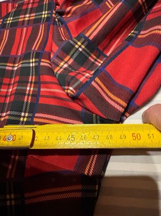 Abito scozzese rosso manica 3/4