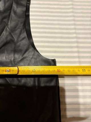 Gilet nero in ecopelle nuovo