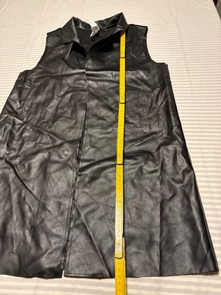 Gilet nero in ecopelle nuovo