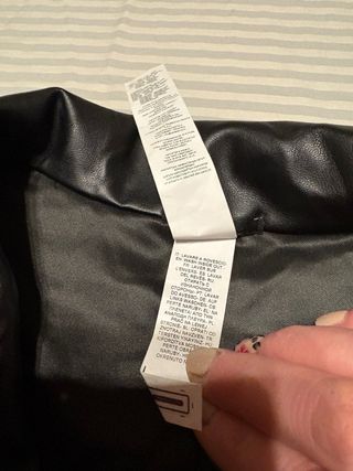 Gilet nero in ecopelle nuovo