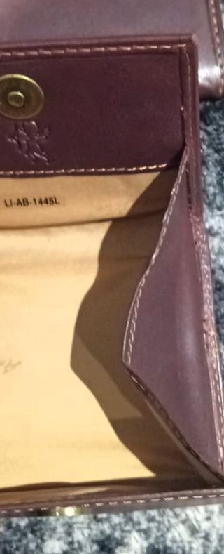 3 Portamonete Anna Blue vera pelle