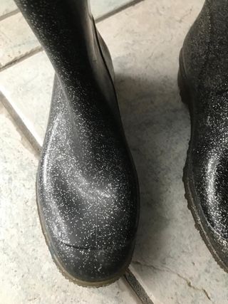 Stivali neri glitterati