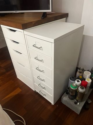 Cajonera metálica IKEA Helmer con ruedas