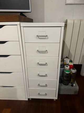 Cajonera metálica IKEA Helmer con ruedas