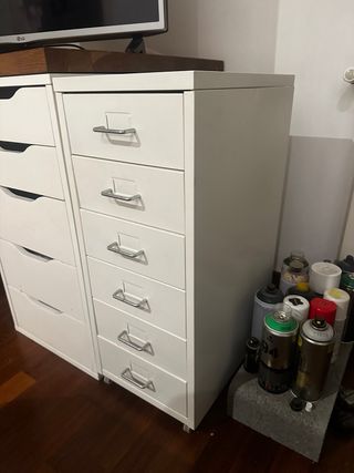 Cajonera metálica IKEA Helmer con ruedas