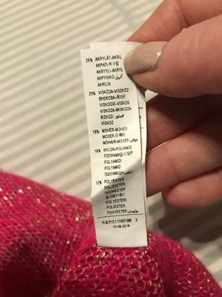 Maglia donna rosa con fili dorati