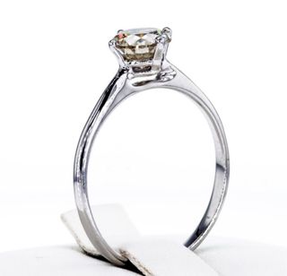 Solitario 1.02ct Diamante Natural VS2 Oro Blanco