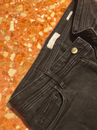 Pantalones vaqueros talla 40 negros slim de Mango