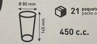 Vasos de cóctel reutilizables (20 unidades)