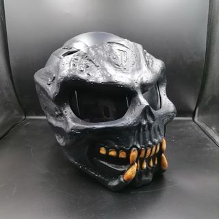 Casco Moto Calavera Negro