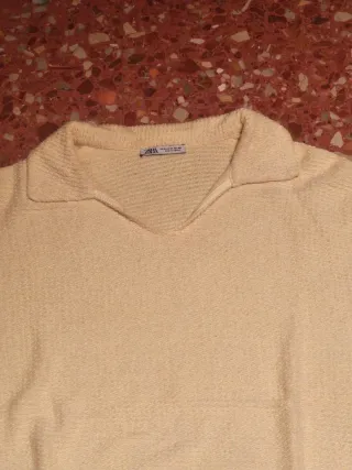 Polo oversize ZARA amarillo bebé