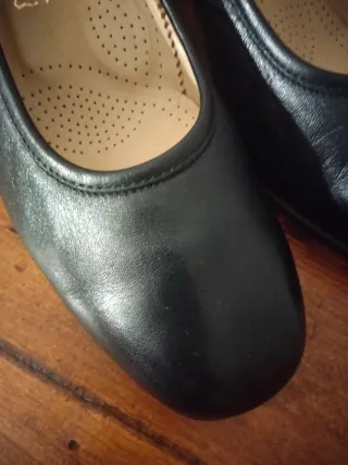 Décolleté nere Miss Clair in pelle