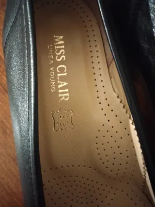 Décolleté nere Miss Clair in pelle