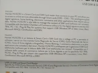 Lettore Smart Card Hamlet USB SIM