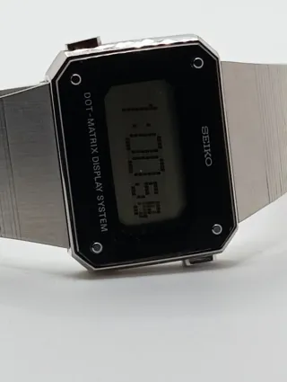 Reloj Seiko Matrix Digital Plata Negro