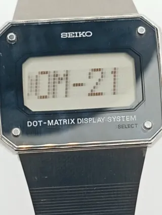 Reloj Seiko Matrix Digital Plata Negro