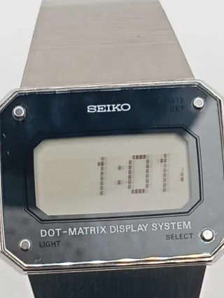 Reloj Seiko Matrix Digital Plata Negro