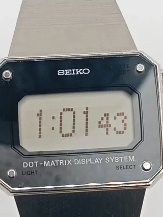 Reloj Seiko Matrix Digital Plata Negro