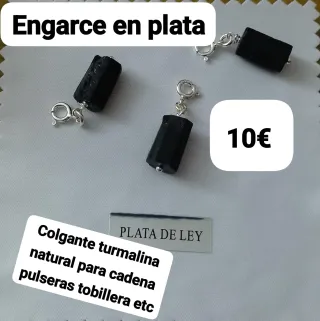 Colgante Turmalina Negra Plata 925