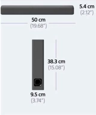 Barra de Sonido Sony HT-MT300 + Subwoofer