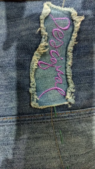 Vestido vaquero patchwork sin mangas