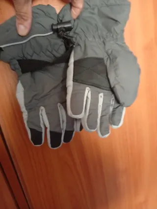 Guantes de Nieve Grises y Blancos 6a7 años