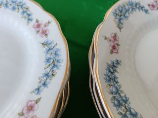 Lotto di piatti in porcellana con bordo oro