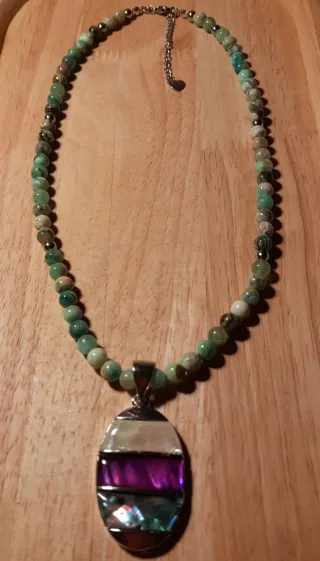 Collar Piedra Fénix y Colgante Natural