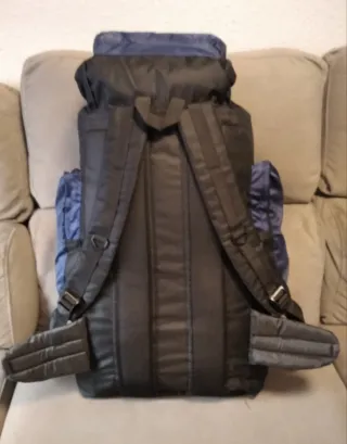 Mochila 80L Gran Capacidad Azul/Gris