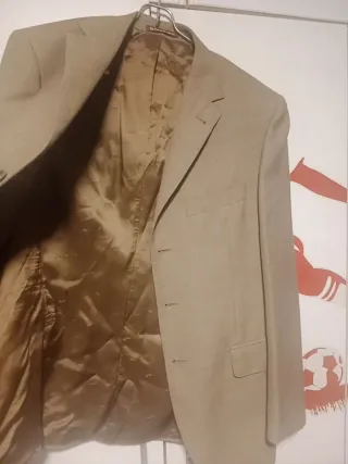 Chaqueta de traje elegante beige
