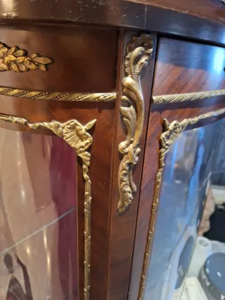 Mueble vitrina vintage madera cristal 1960